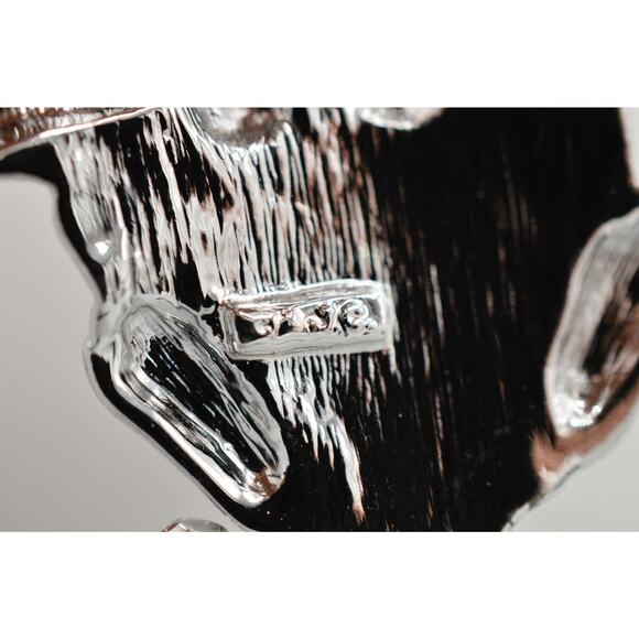 AJC Vintage Cat Pin Brooch Brushed Silver Cute Hanging Tree Branch Signed Bin8 - Picture 10 of 10